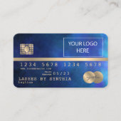 Voeg je Logo Kaart met goud en zeemacht toe Visitekaartje (Voorkant)