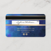 Voeg je Logo Kaart met goud en zeemacht toe Visitekaartje (Achterkant)