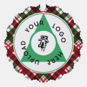 Voeg je Logo kerst toe Ornament Kaart (Voorkant)