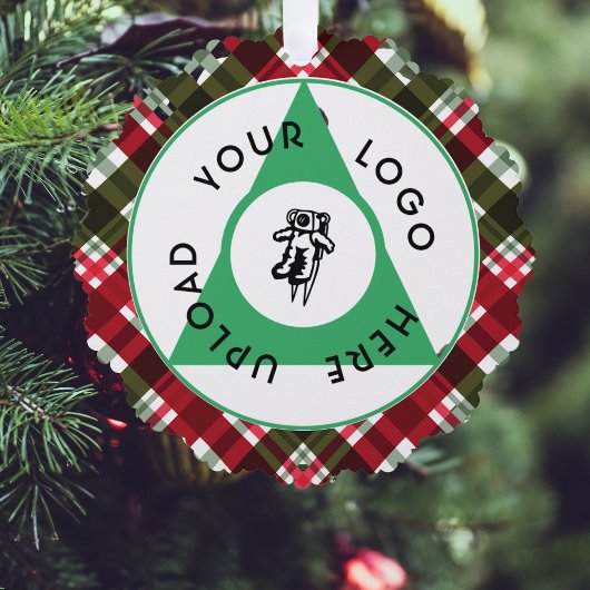 Voeg je Logo kerst toe Ornament Kaart