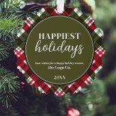 Voeg je Logo kerst toe Ornament Kaart
