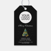 Voeg je Logo kerstbomen toe Cadeaulabel (Voorkant)
