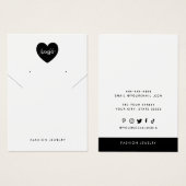 Voeg je Logo Ketting chique oorbellen display Kaar Visitekaartje (Voorkant /achterkant)