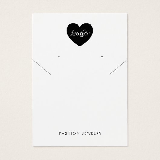 Voeg je Logo Ketting chique oorbellen display Kaar Visitekaartje (Voorkant)