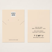 Voeg je Logo Ketting oorbellen display Kaart (bewe (Voorkant /achterkant)