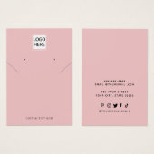 Voeg je Logo Ketting oorbellen display Kaart (bewe (Voorkant /achterkant)