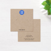 Voeg je Logo Kraft-kaart toe Vierkante Visitekaartjes (Bureau)