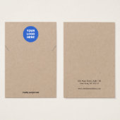 Voeg je Logo Kraft-kaart toe Visitekaartje (Voorkant /achterkant)