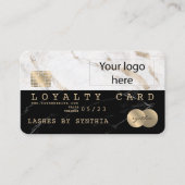 voeg je logo LOYALTY Credit Kaart Stileerde marmer Visitekaartje (Voorkant)