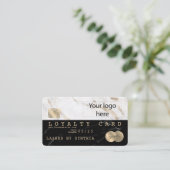 voeg je logo LOYALTY Credit Kaart Stileerde marmer Visitekaartje (Staand voorkant)