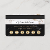 voeg je logo LOYALTY Credit Kaart Stileerde marmer Visitekaartje (Achterkant)