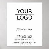 Voeg je Logo met Aangepaste tekst Business Promoti Poster (Voorkant)