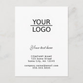Voeg je Logo met Aangepaste tekstpromotie toe Briefkaart (Voorkant)
