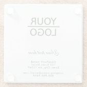 Voeg je Logo met Aangepaste tekstpromotie toe Glazen Onderzetter (Achterkant)