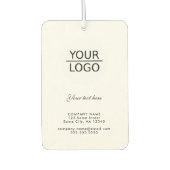 Voeg je Logo met Aangepaste tekstpromotie toe Luchtverfrisser (Voorkant)