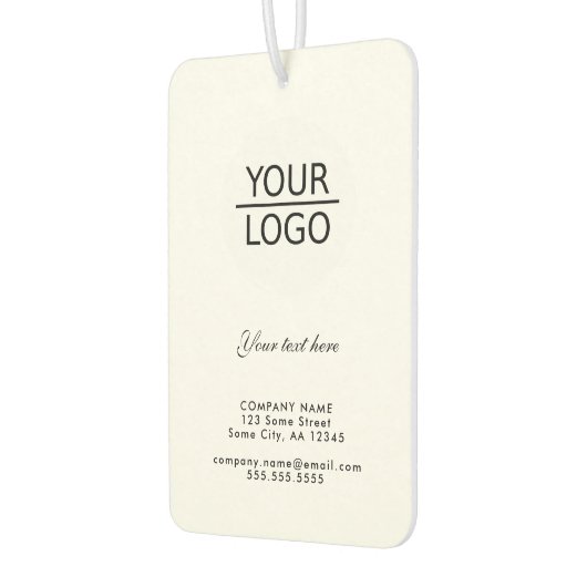 Voeg je Logo met Aangepaste tekstpromotie toe Luchtverfrisser (Links)