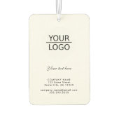 Voeg je Logo met Aangepaste tekstpromotie toe Luchtverfrisser (Achterkant)