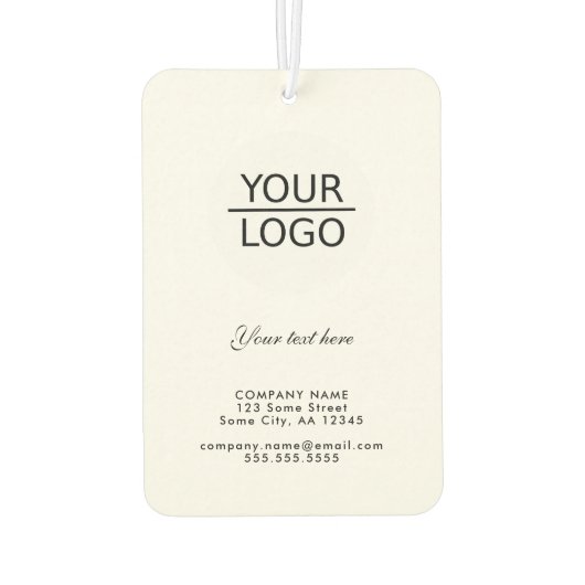 Voeg je Logo met Aangepaste tekstpromotie toe Luchtverfrisser (Achterkant)