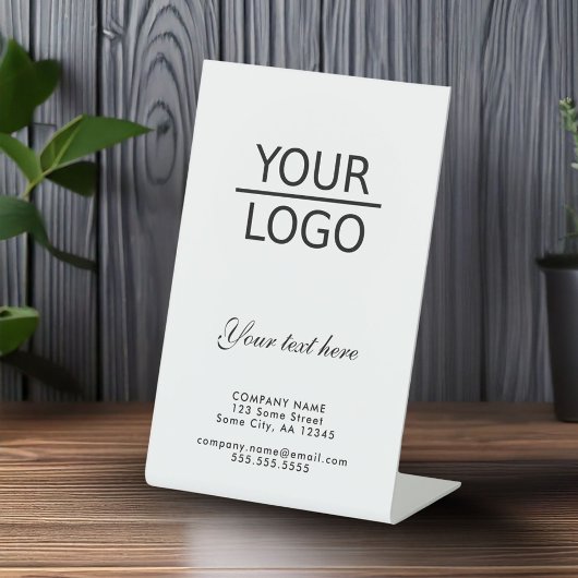 Voeg je Logo met Aangepaste tekstpromotie toe Reclamebord Met Voetstuk