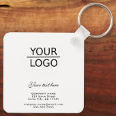Voeg je Logo met Aangepaste tekstpromotie toe Sleutelhanger (Achterkant)