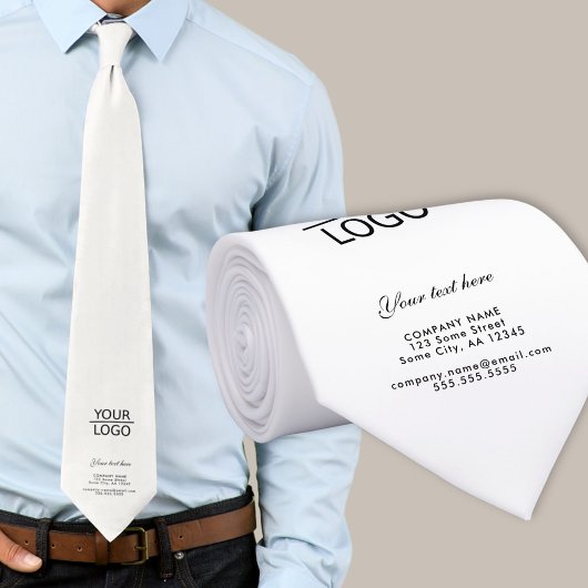 Voeg je Logo met Aangepaste tekstpromotie toe Stropdas