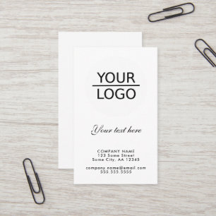 Voeg je Logo met Aangepaste tekstpromotie toe Visitekaartje