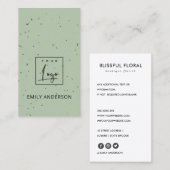 VOEG JE LOGO MINIMAL BLUE GREEN CERAMIC TEXTURE TO VISITEKAARTJE (Voorkant / Achterkant)