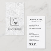 VOEG JE LOGO MINIMAL SOFT RUSTIC TERRAZZO TEXTURE VISITEKAARTJE (Voorkant / Achterkant)