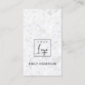 VOEG JE LOGO MINIMAL SOFT RUSTIC TERRAZZO TEXTURE VISITEKAARTJE (Voorkant)