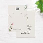 Voeg je logo Modern Ketting oorbel display card Visitekaartje (Bureau)