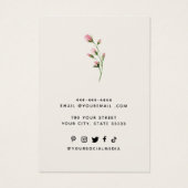 Voeg je logo Modern Ketting oorbel display card Visitekaartje (Achterkant)