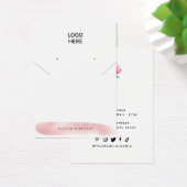 Voeg je logo Modern Ketting oorbel display card Visitekaartje (Bureau)