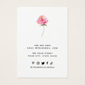 Voeg je logo Modern Ketting oorbel display card Visitekaartje (Achterkant)