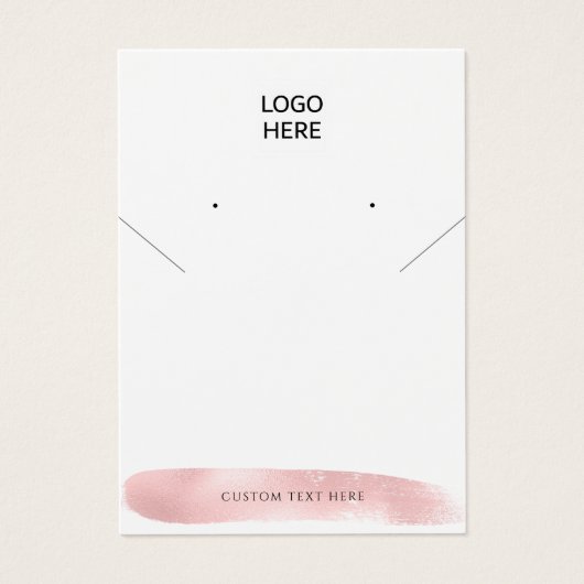 Voeg je logo Modern Ketting oorbel display card Visitekaartje (Voorkant)