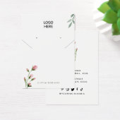 Voeg je logo Modern Ketting oorbel display card Visitekaartje (Bureau)