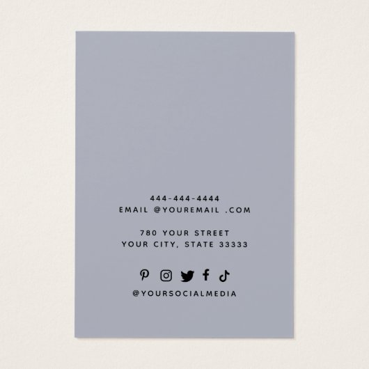 Voeg je logo modern sieraden display kaart toe (Achterkant)