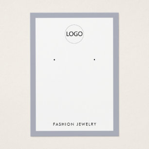 Voeg je logo modern sieraden display kaart toe