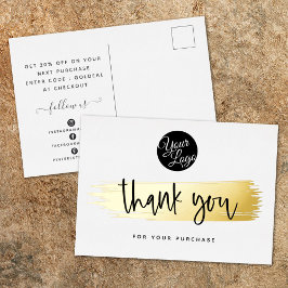 Voeg je Logo moderne zwarte witte gouden gouden da Folie Feestdagenkaart