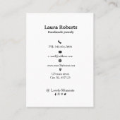 Voeg je logo-oormerskaart toe visitekaartje (Achterkant)