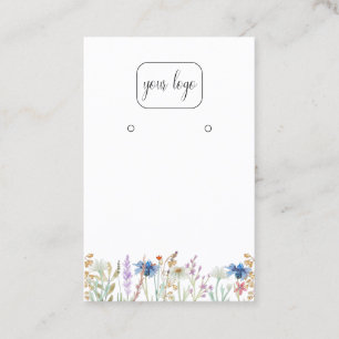 Voeg je Logo-oorscherm toe Wilde bloemen Visitekaartje