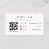 Voeg je logo Pink Bakery toe Klantenkaartje (Achterkant)