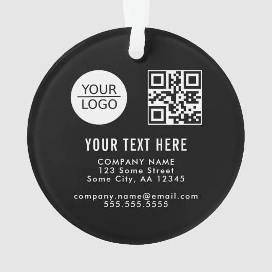 Voeg je Logo QR-code aan Aangepaste tekstpromotie  Ornament (achterkant)