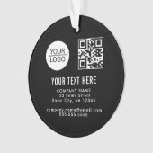 Voeg je Logo QR-code aan Aangepaste tekstpromotie  Ornament (voorkant)