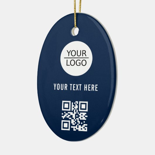 Voeg je Logo QR-code aangepaste tekstpromotievak t Keramisch Ornament (Links)
