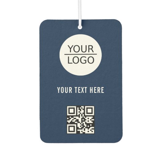 Voeg je Logo QR-code aangepaste tekstpromotievak t Luchtverfrisser (Voorkant)