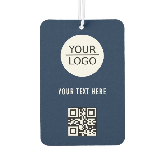 Voeg je Logo QR-code aangepaste tekstpromotievak t Luchtverfrisser (Achterkant)