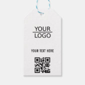 Voeg je Logo QR Code Custom Text Promotion Kraft t Cadeaulabel (Voorkant)