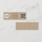 Voeg je Logo QR Code Custom Text Promotion Kraft t Mini Visitekaartje (Voorkant / Achterkant)