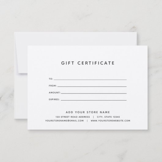 Voeg je Logo Rustic Kraft cadeaubon toe (Achterkant)