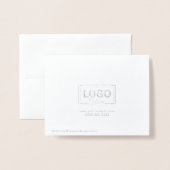 Voeg je Logo Silver Foil toe Dank je wel kaarten | (Met envelop)